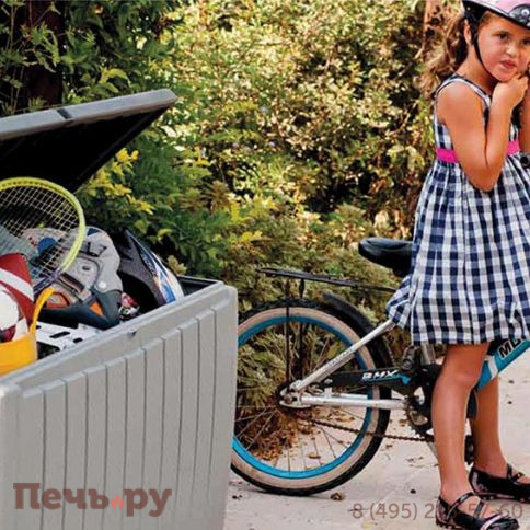 Сундук Keter Новель (NOVEL) 340л., белый-графит фото 5