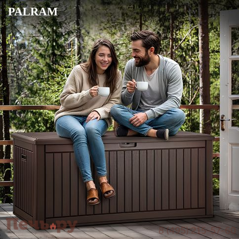 Сундук Gardeck Palram M 302 л, тёмно-коричневый (2024) фото 16