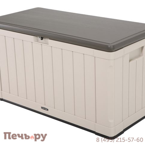 Сундук пластиковый Gardeck Sand and Brown 439 л, бежево-коричневый фото