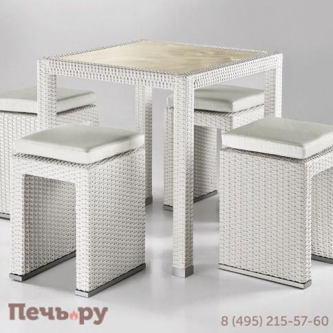 Табурет плетеный с подушкой DFN Lipari фото 2