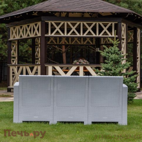 Трехместный диван Royal Family Lana светло-серый фото 2