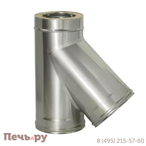 Тройник 45° с изоляцией Дымок Люкс 100/180 мм фото 11