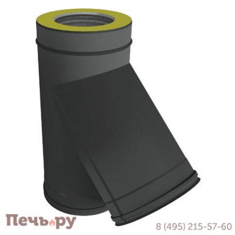 Тройник 45° VBR50 Вулкан (AISI 321 0.5мм + AISI 439 0.5мм) черный фото