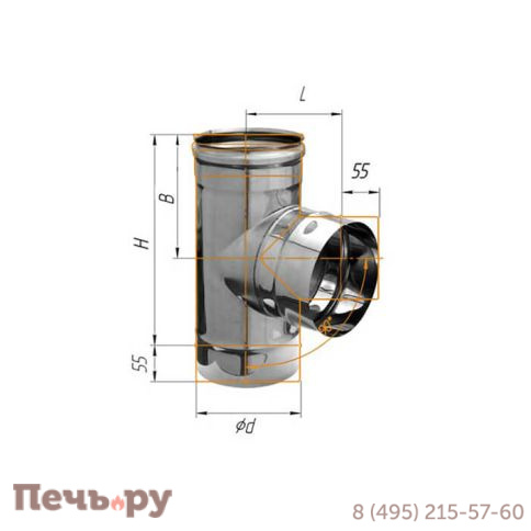Тройник-Д 90° Феррум (AISI 430/ 0.5) фото 17