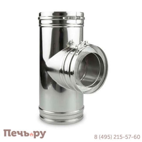 Тройник Schiedel ICS 90гр с одностенным подключением 80 мм фото