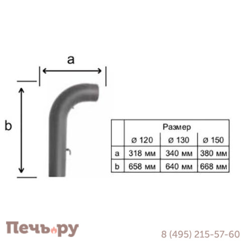 Труба для камина-печи с ревизионным люком и шибером Darco (короткая) фото 4