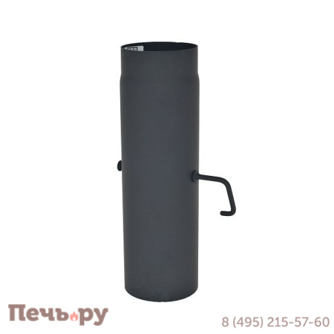 Труба КПД с шибером черный L 500мм фото