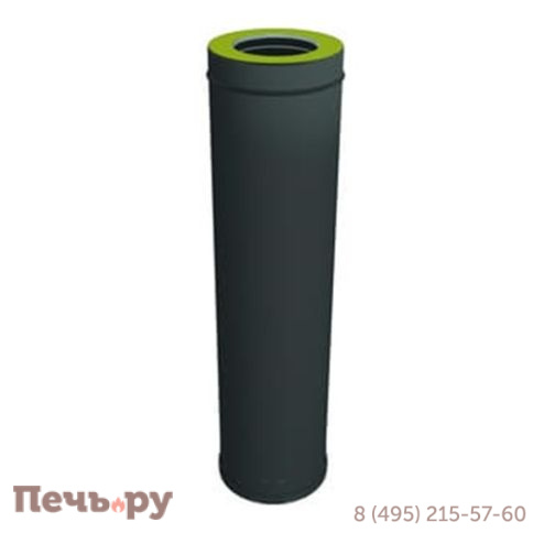 Труба L500 с изоляцией Вулкан VBR50 (AISI 321 0.5мм + AISI 439 0.5мм) черная фото