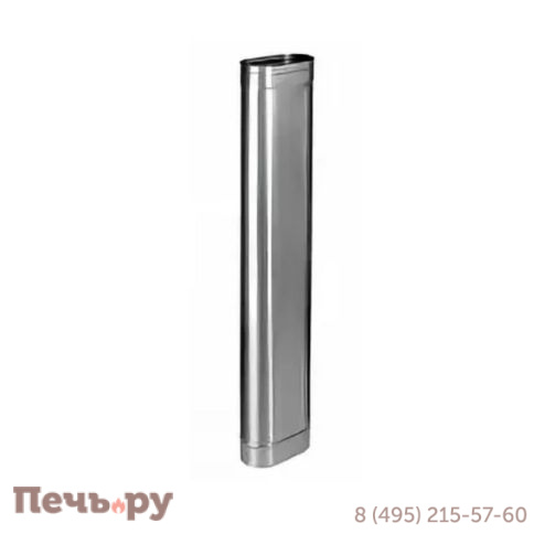 Труба Вулкан 1м VOR овал 120x240 без изоляции  (AISI 321, 0.5мм) фото