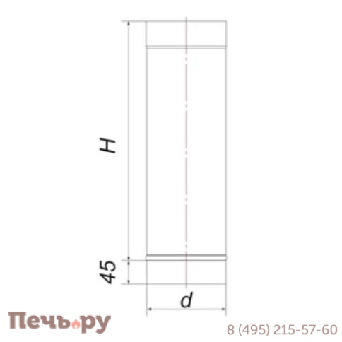 Труба Вулкан VBR L1000 черная фото 7