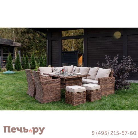 Угловой комплект Royal Family Zorro Plus Double коричневого цвета фото