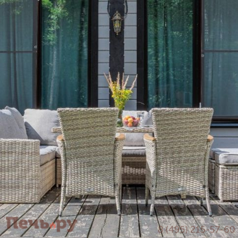 Угловой комплект Royal Family Zorro Wood Double бежевого цвета фото 2