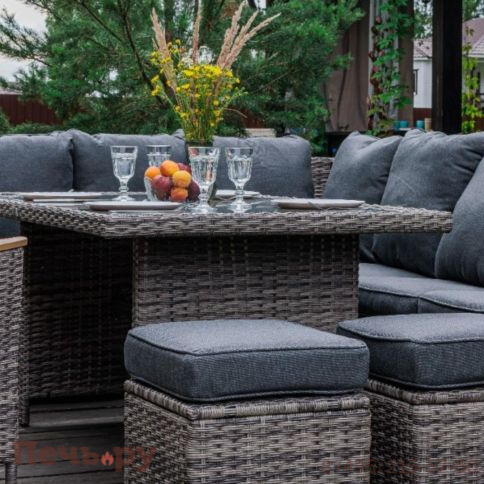 Угловой комплект Royal Family Zorro Wood Double серого цвета фото 2