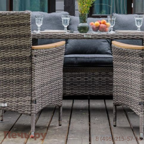 Угловой комплект Royal Family Zorro Wood Double серого цвета фото 3