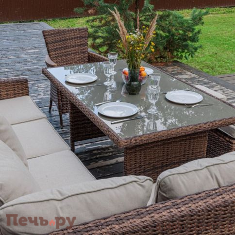 Угловой комплект Royal Family Zorro Wood коричневого цвета фото 6