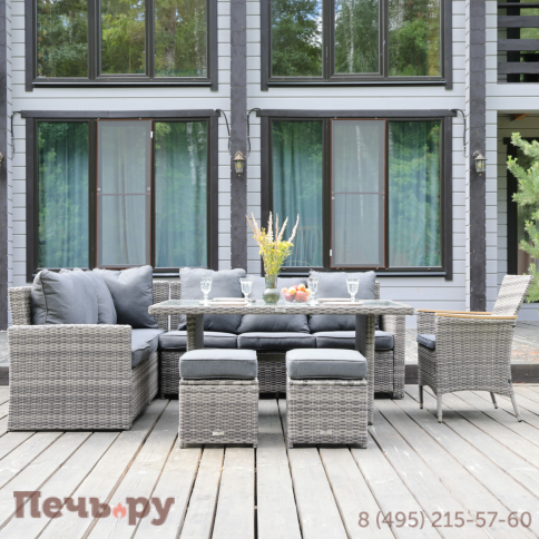 Угловой комплект Royal Family Zorro Wood серого цвета фото