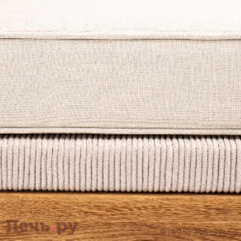 Угловой модуль плетеный из роупа 4SiS Канны основание дуб, роуп бежевый круглый, ткань бежевая 052 фото 4