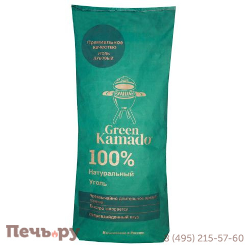 Уголь Green Kamado дубовый 9 кг фото
