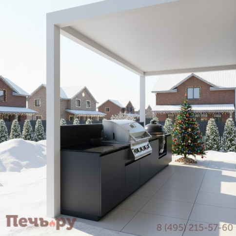 Уличная гриль кухня Астов по индивидуальному проекту фото 2
