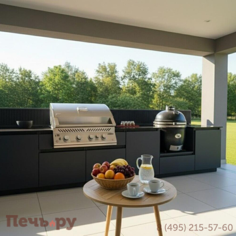 Уличная гриль кухня Астов по индивидуальному проекту фото 5
