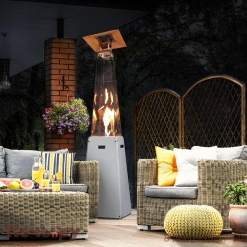 Уличный газовый обогреватель Kratki UMBRELLA/BS/C/G31/37MBAR/S/ZE - без стоек, черный, с газовым оборудованием фото 2