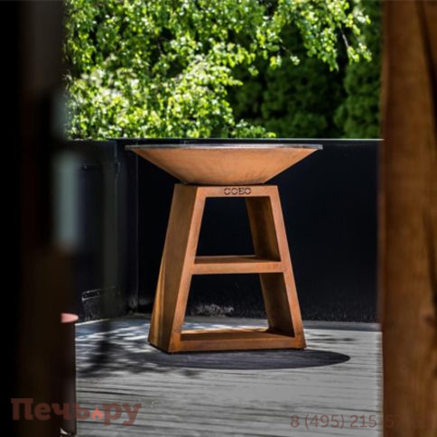 Уличный гриль Coeo Trio 98 - Corten (Высота 110, без роликов) фото 2