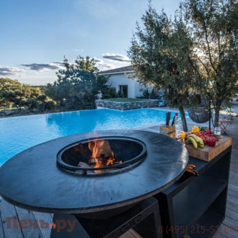 Уличный гриль Coeo Trio 98 - Noir (Высота 110, без роликов) фото 2