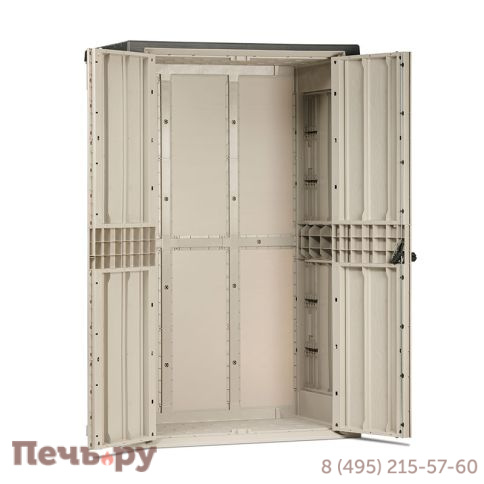 Уличный шкаф Gardeck 2х дверный высокий Storaway, серый/антрацит фото 2