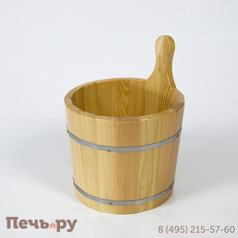 Ушат для бани BentWood из лиственницы, 5 л. фото 4