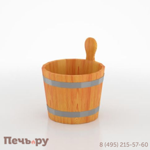 Ушат для бани BentWood из лиственницы, 5 л. фото