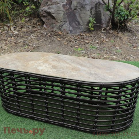 Валенсия 4SiS журнальный столик из искусственного ротанга, цвет бронзовый фото 8