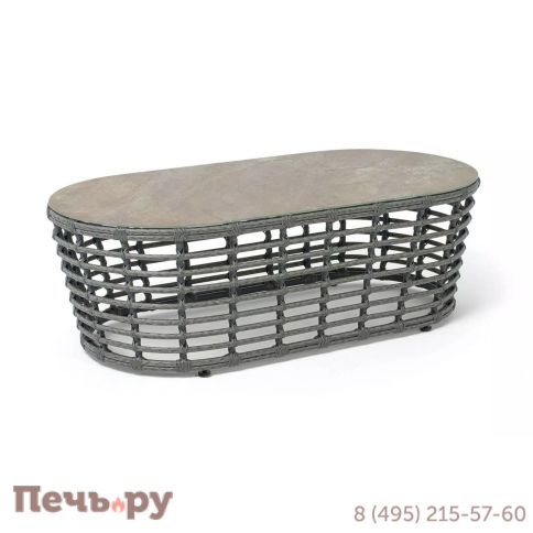 Валенсия 4SiS журнальный столик из искусственного ротанга, цвет серый фото
