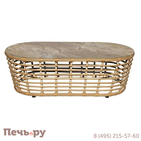Валенсия 4SiS журнальный столик из искусственного ротанга, цвет соломенный фото