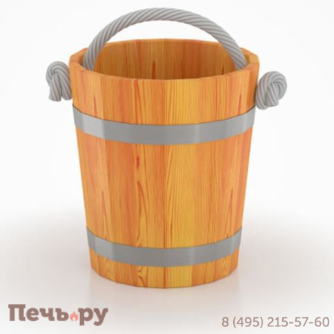 Ведро для бани BentWood из лиственницы, 12 л. фото