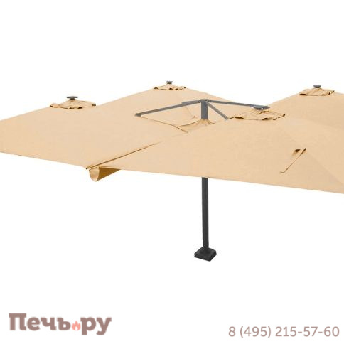 Зонт четверной Gardeck трехместные Тулуза 3*3м, цвет песочный фото