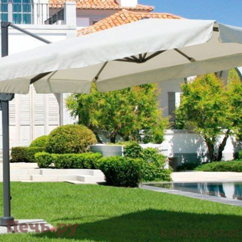 Зонт Gardeck трехместные Тулуза 3*3м Лечче, 3000мм, с вент. куполом, бежевый фото 3