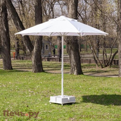 Зонт Royal Family Mistral 300 круглый без волана (база в комплекте) белый фото