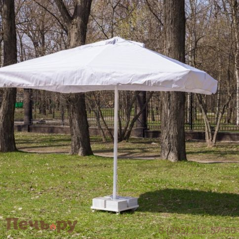 Зонт Royal Family Mistral 300 квадратный с воланом (база в комплекте) белый фото 2