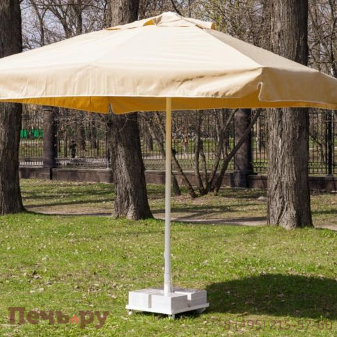 Зонт Royal Family Mistral 300 квадратный с воланом (база в комплекте) бежевый фото 2