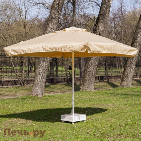 Зонт Royal Family Mistral 300 квадратный с воланом (база в комплекте) бежевый фото