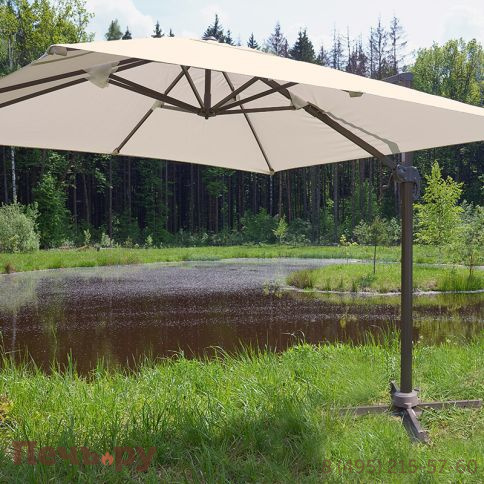 Зонт Сицилия 3х3м, слоновая кость фото 2