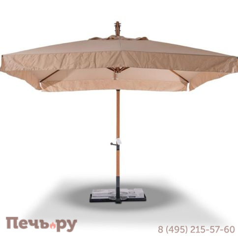 Зонт уличный 4SiS Корсика 3х3м на боковой алюминиевой опоре, цвет под дерево фото 6