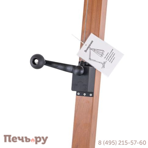 Зонт уличный 4SiS Корсика 3х3м на боковой алюминиевой опоре, цвет под дерево фото 7