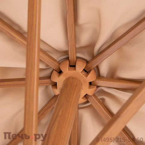 Зонт уличный 4SiS Корсика 3х3м на боковой алюминиевой опоре, цвет под дерево фото 8