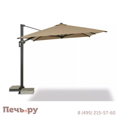 Зонт уличный 4SIS Римини 3х3м на боковой алюминиевой опоре, тент бежевый фото
