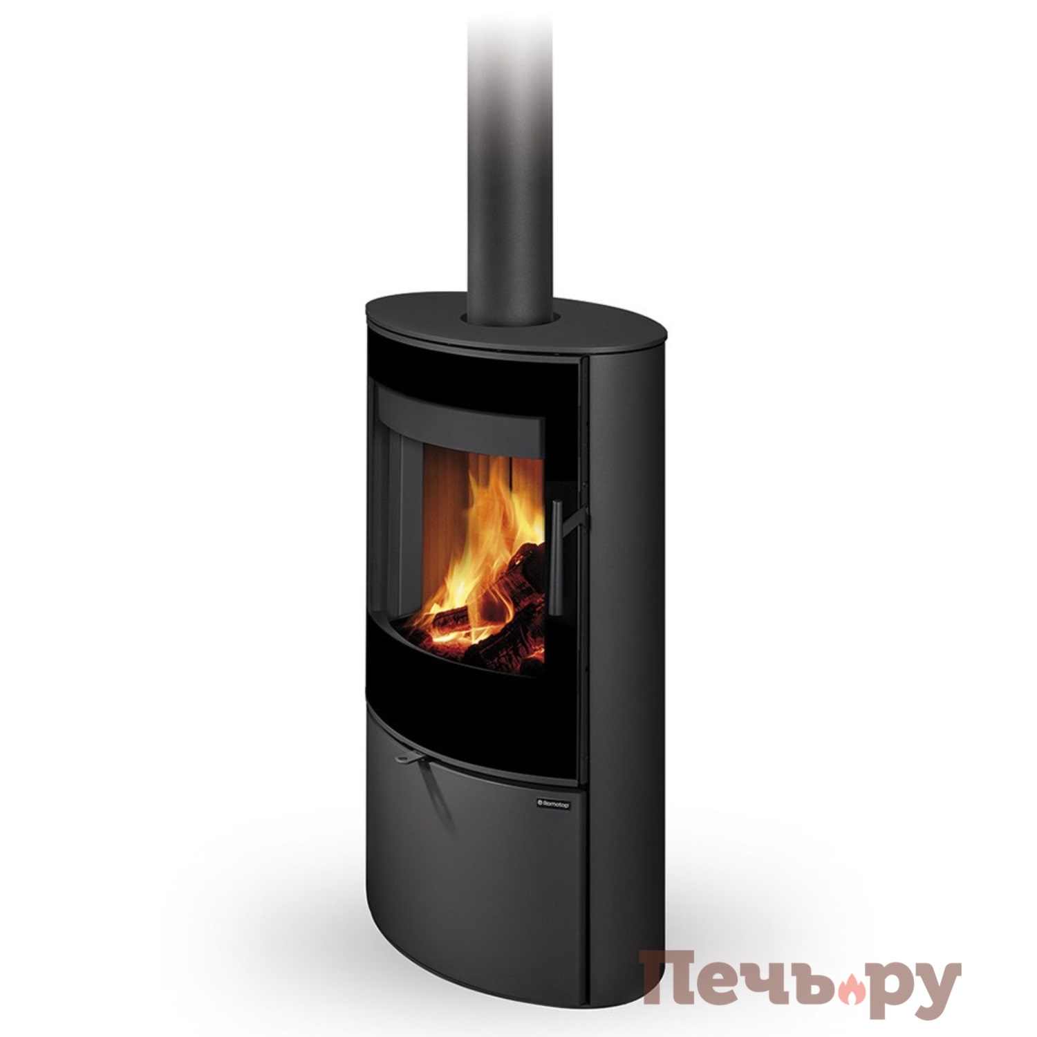 Печь камин Romotop Ovalis G металл видео