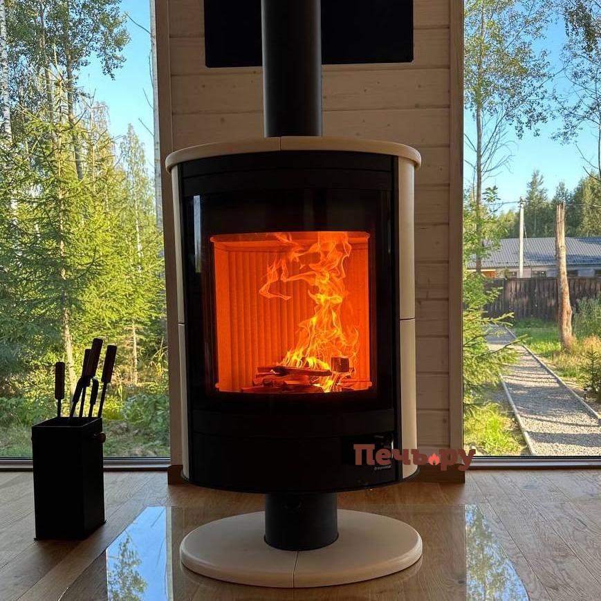 Печь камин Romotop Stromboli N 02 поворотный, керамика видео Печь камин Romotop Stromboli N 02 поворотный, керамика видео