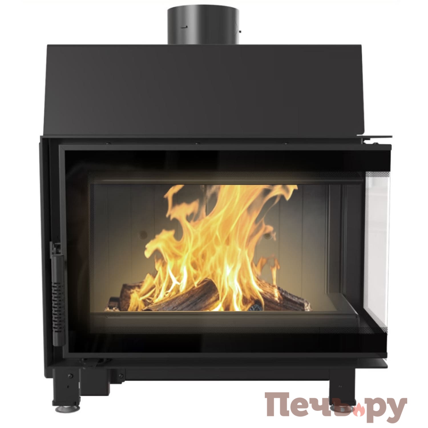 Каминная топка Kratki Simple S/BS (угловое стекло) видео