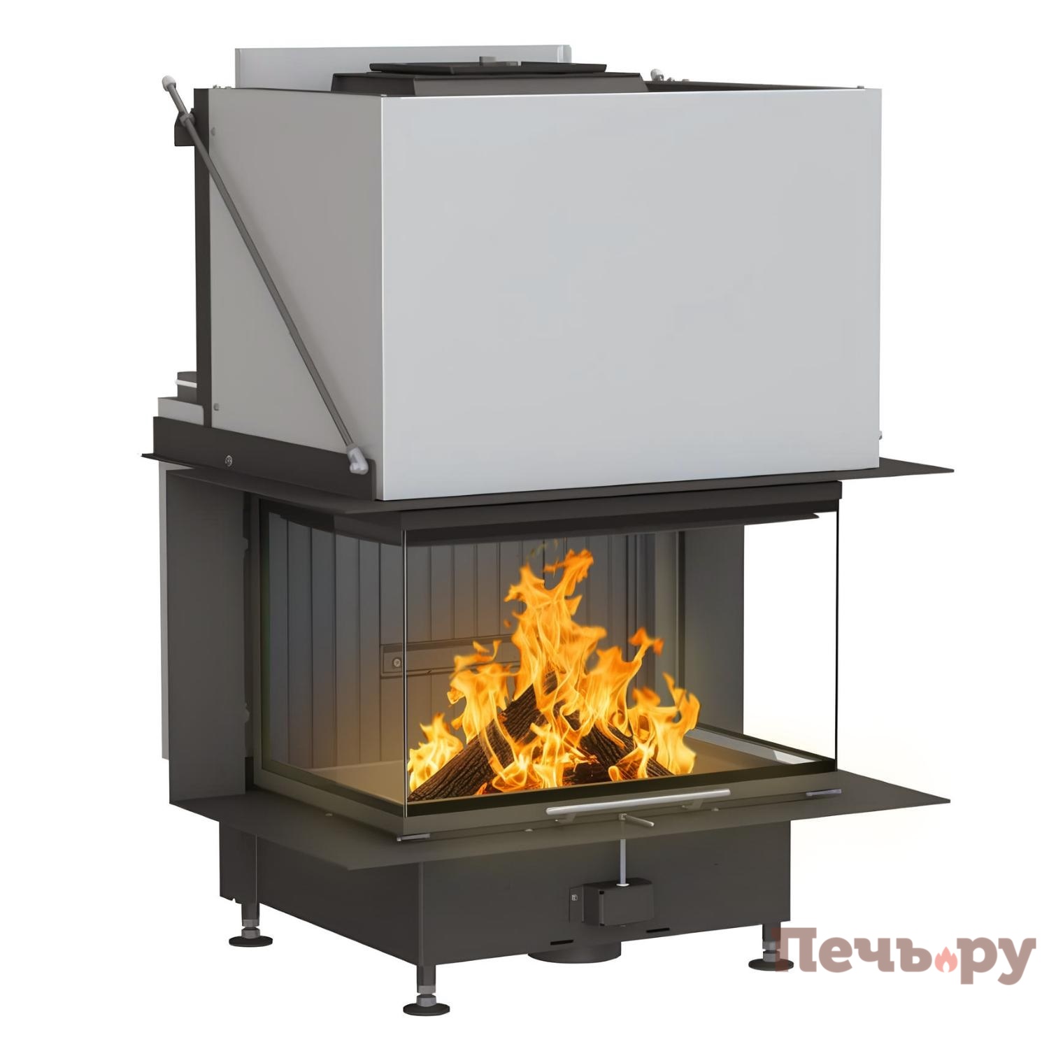 Каминная топка Brunner Panorama-Kamin s-fire 42/42/66/42 видео