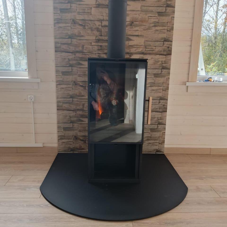 Печь камин Denner Fire Vitra с дровником видео